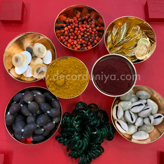 Lakshmi Pooja items Combo with Brass Bowl - LP03