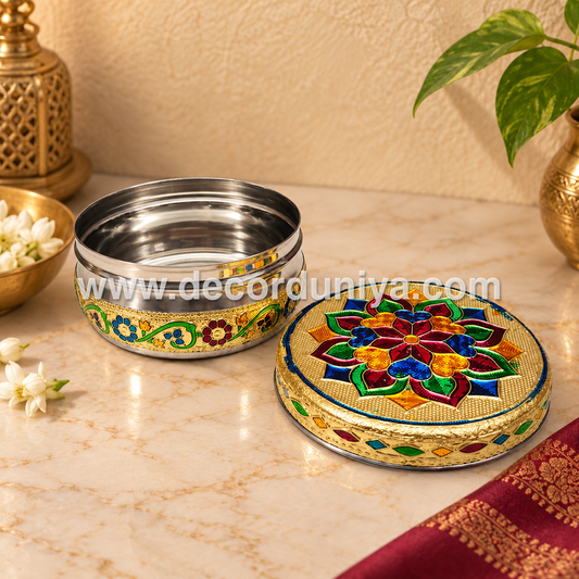 Meenakari Poori Box - MKB1
