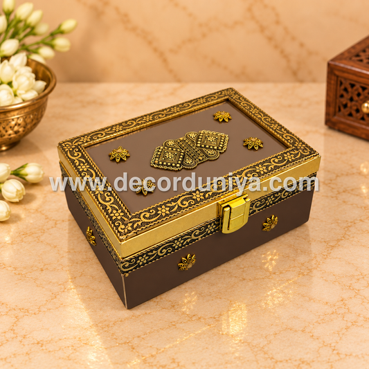 Meenkari Wooden Jewel Box - MN1011