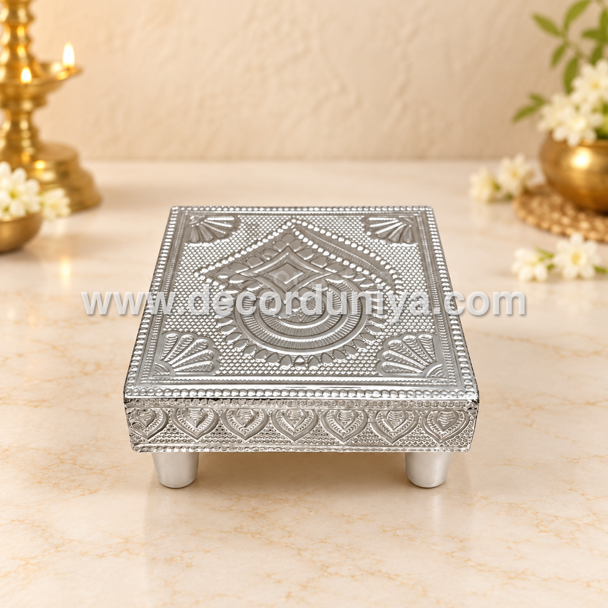 Wooden Meenakari Manai - MN102
