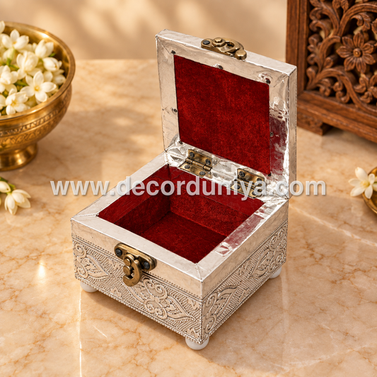 Meenkari Wooden Jewel Box - MN129