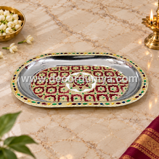 Meenakari Tray 11.5 “- MT2