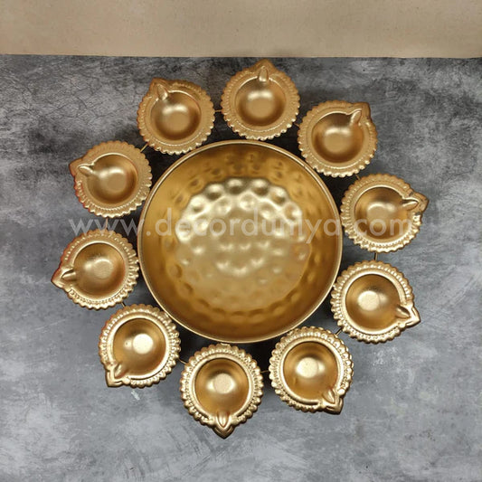 Metal Urili Lamp Gold Finish 10 Lamps - MUL002