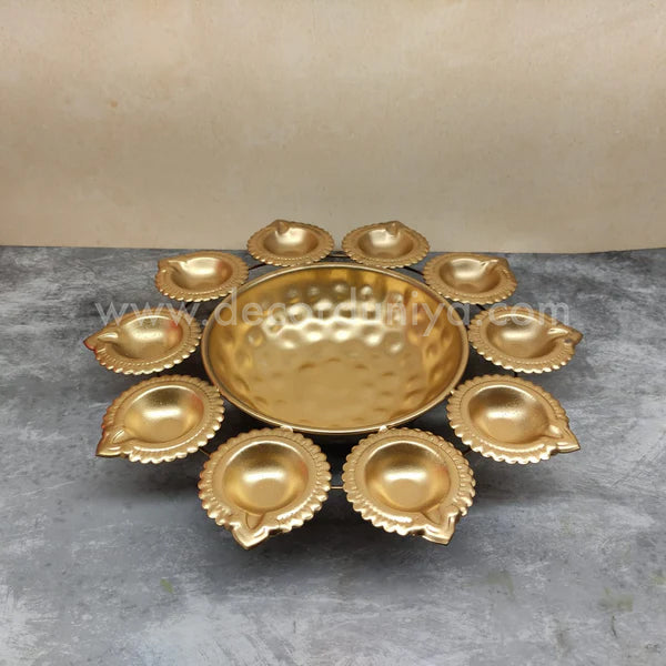 Metal Urili Lamp Gold Finish 10 Lamps - MUL002