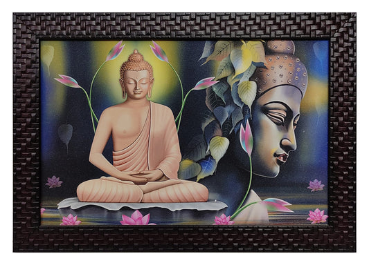 Meditation Buddha Painting with Print Frame - PF0001