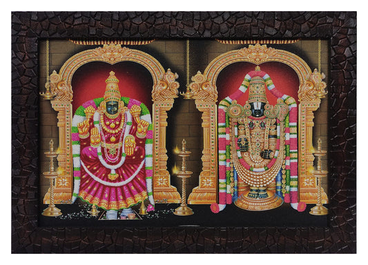 Srinivasa Perumal and Padmavathy Thayar Painting with Print Frame - PF0024