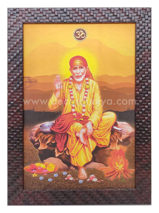 Saibaba Painting with Print Frame - PF0031
