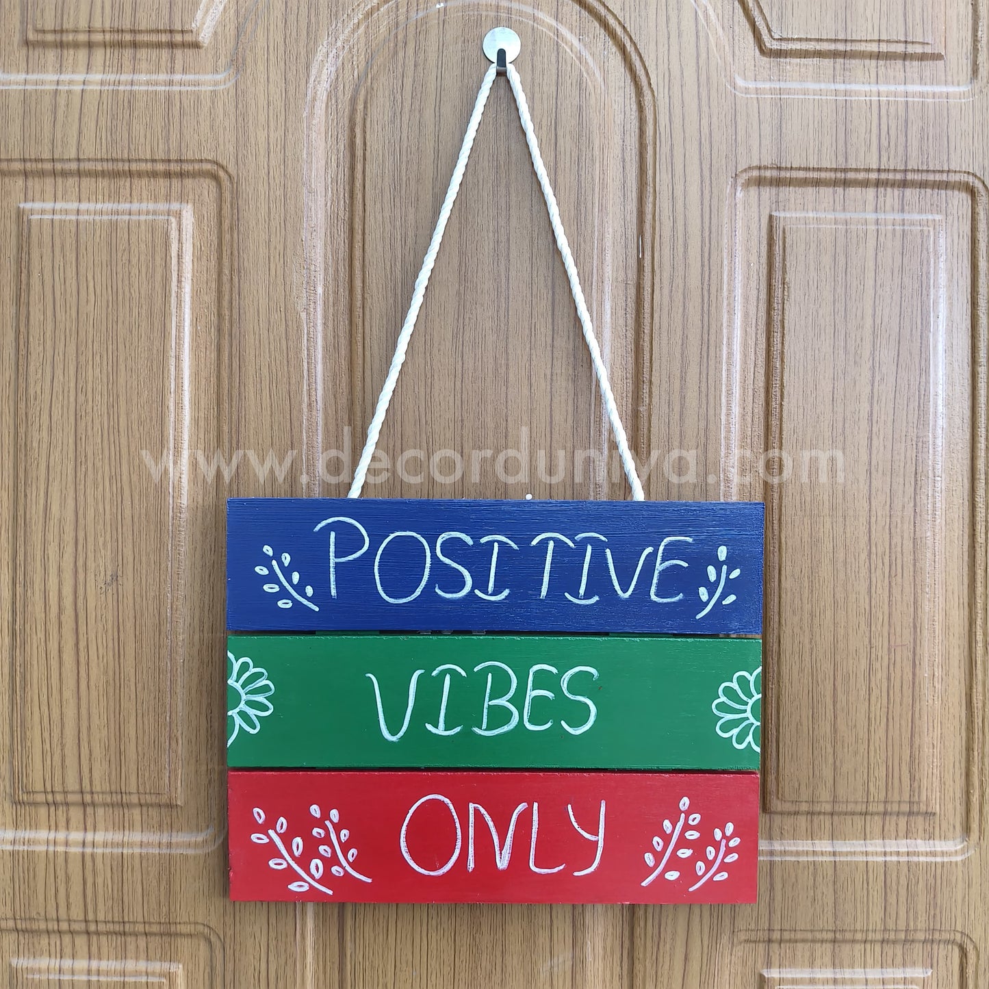 Wooden Quotes Wall Hangings | Positive Vibes Only - PVO1