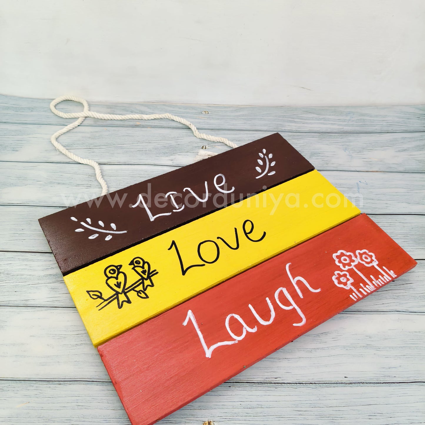 Wooden Quotes Wall Hangings | Live Love Laugh - LLL1