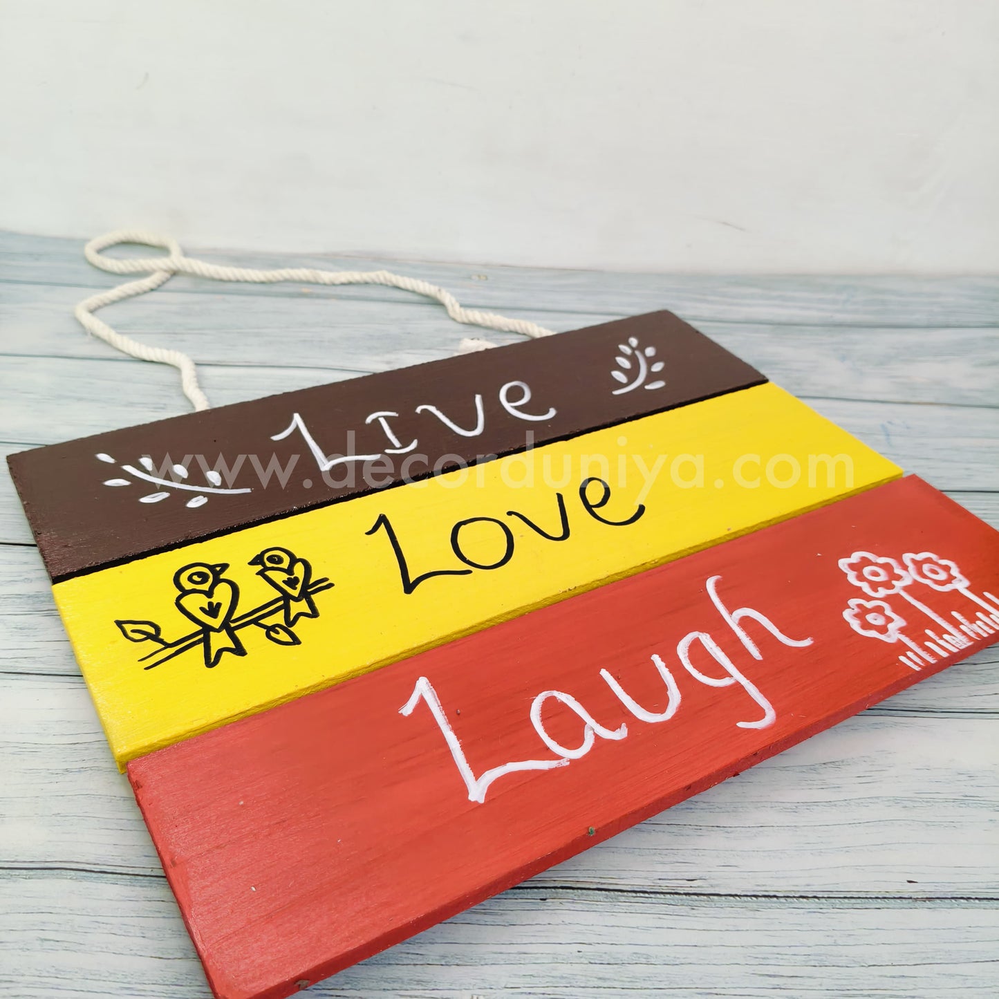 Wooden Quotes Wall Hangings | Live Love Laugh - LLL1