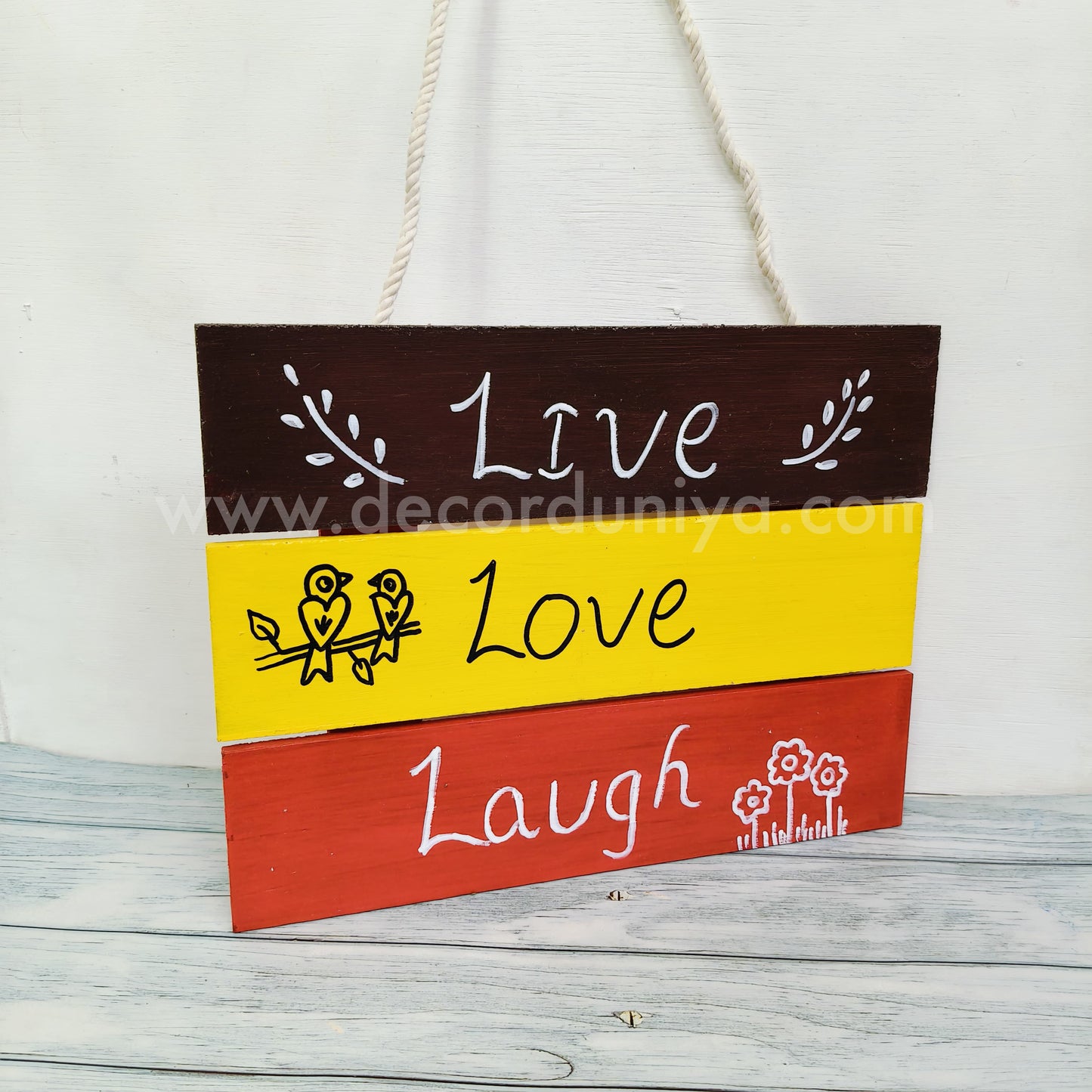 Wooden Quotes Wall Hangings | Live Love Laugh - LLL1