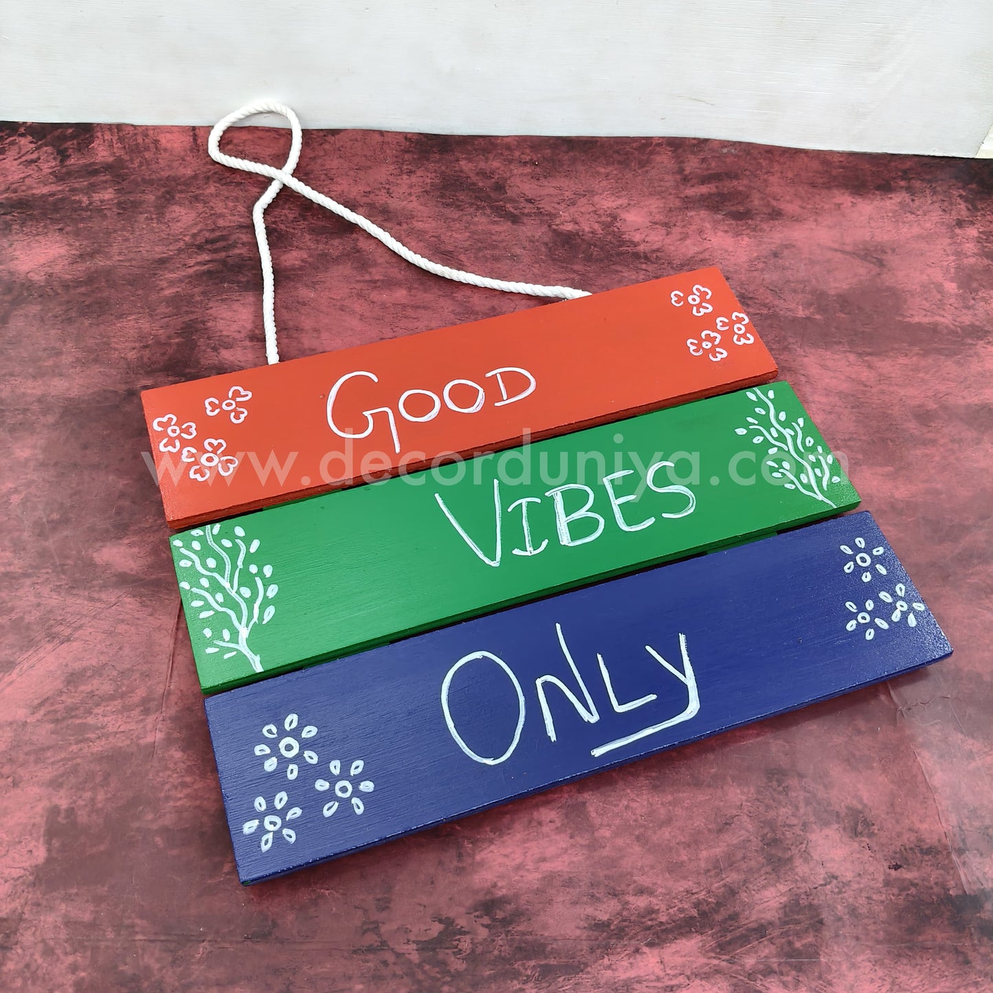 Wooden Quotes Wall Hangings | Good Vibes Only - HSH1