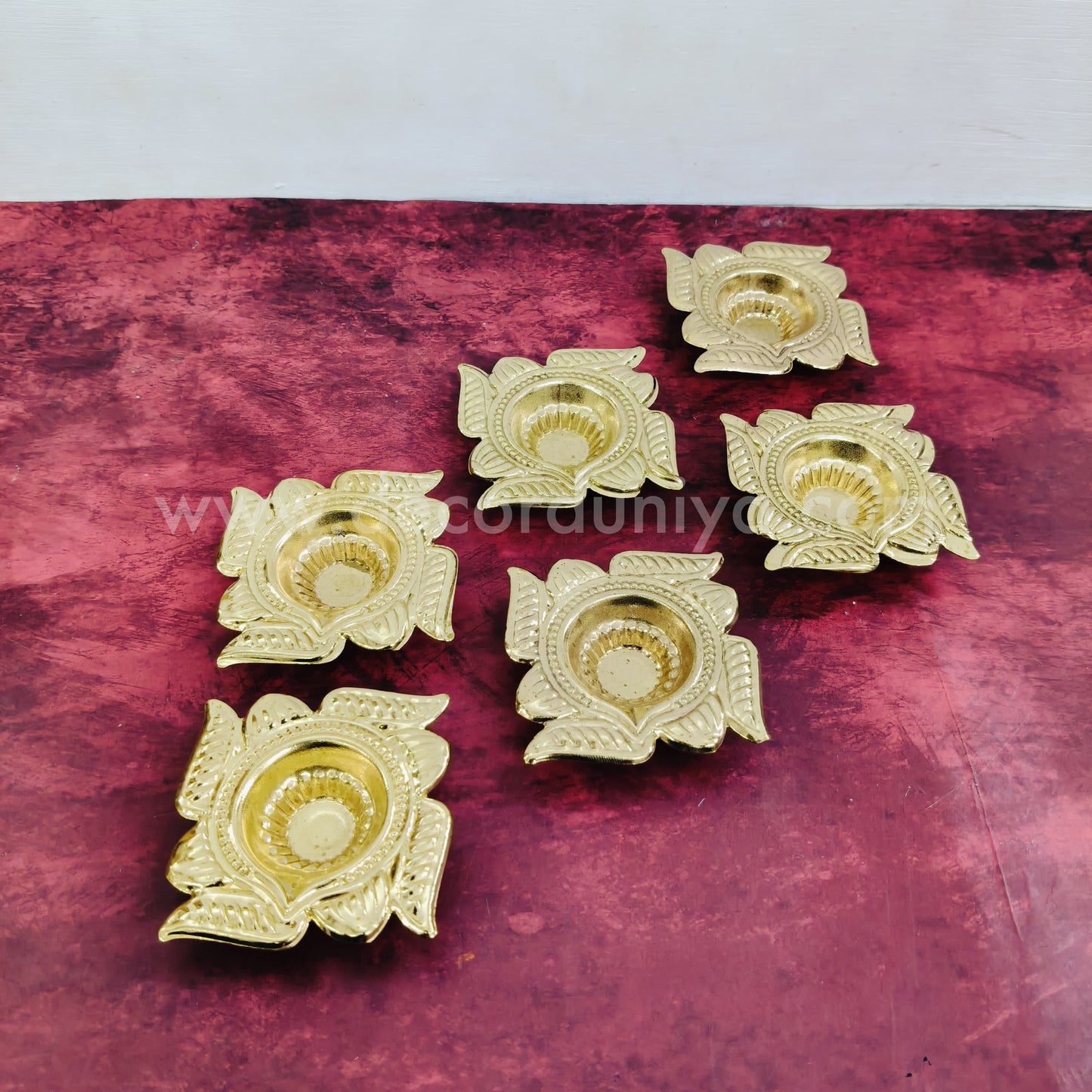 Brass Swastik Vilakku | Set of 6 Pcs - SB33