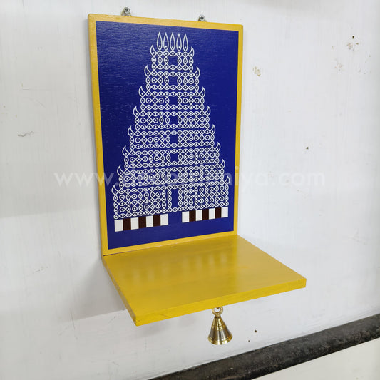Wooden Kolam Wall Shelf, Vilakku Madam -  VMB4