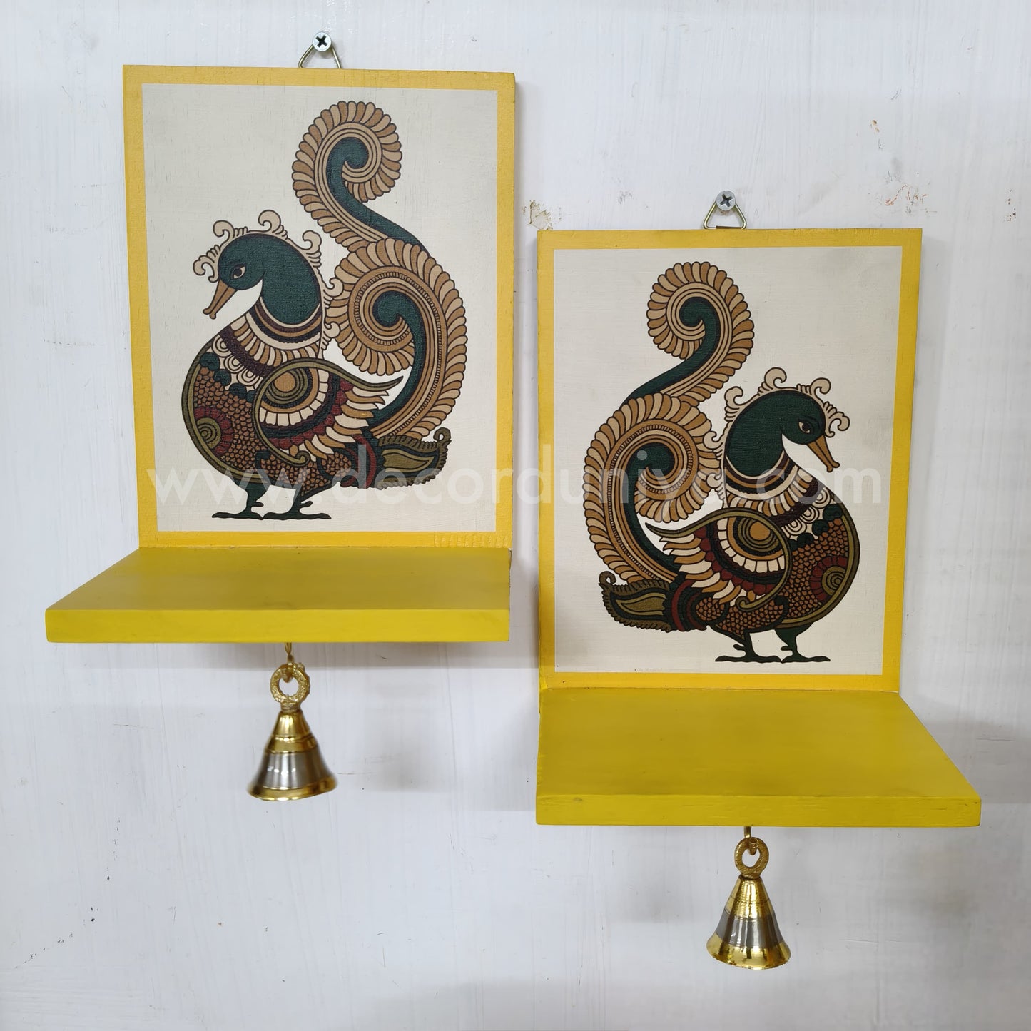 Wooden Kolam Wall Shelf, Vilakku Madam - VMB11