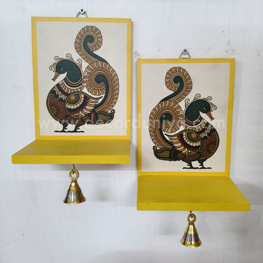 Wooden Kolam Wall Shelf, Vilakku Madam -  VMB11