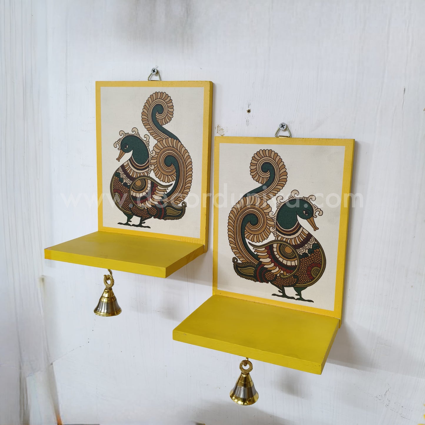Wooden Kolam Wall Shelf, Vilakku Madam - VMB11