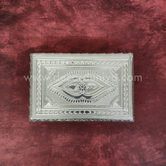 Wooden Meenakari Manai | Silver - MN120