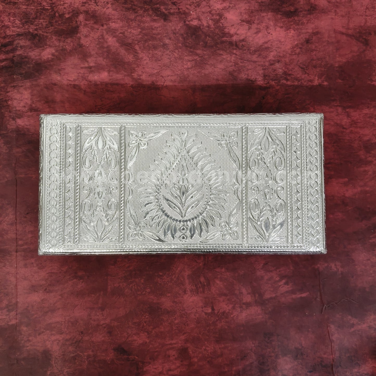 Wooden Meenakari Manai | Silver - MN122