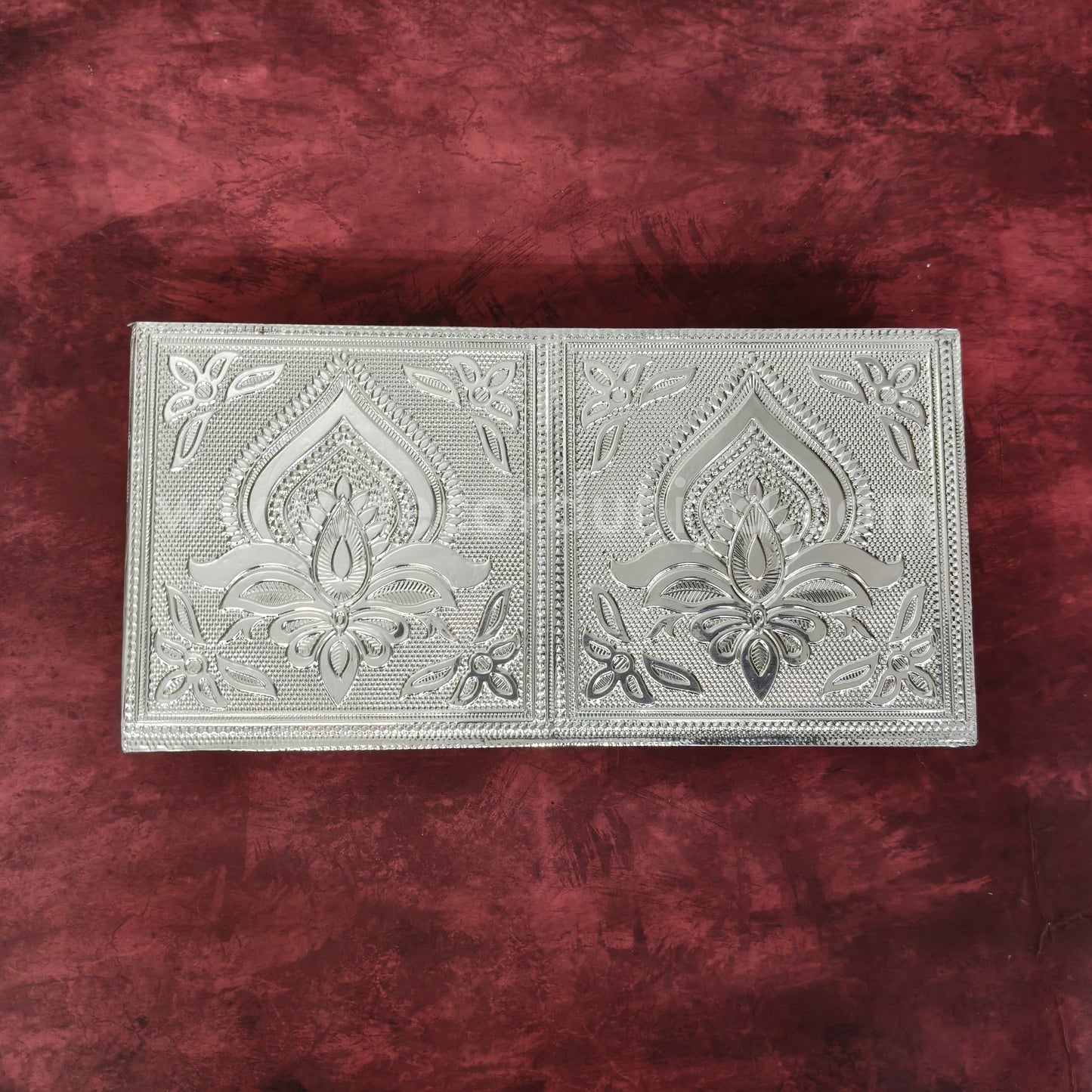Wooden Meenakari Manai | Silver - MN125