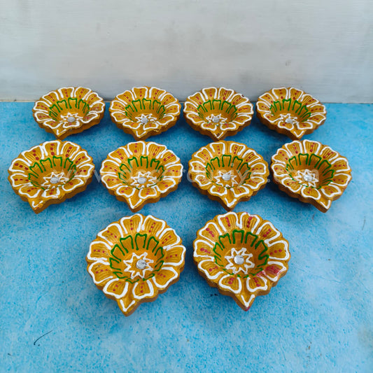 Clay Agal Vilakku Diya - OCT12- Set of 10 Nos