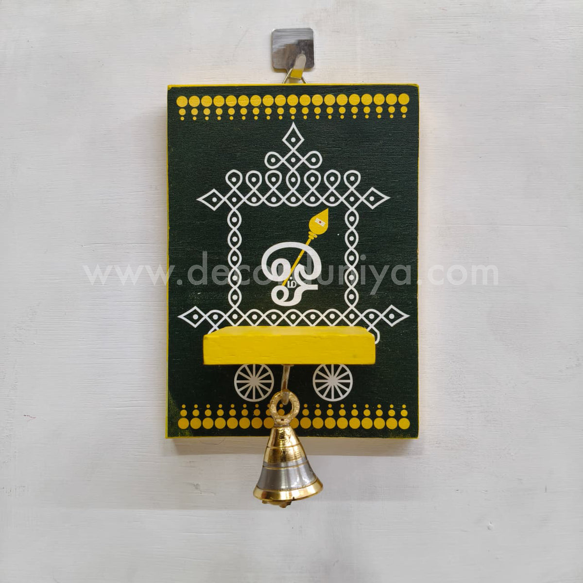 Wooden Kolam Wall Shelf, Vilakku Madam - VMN6