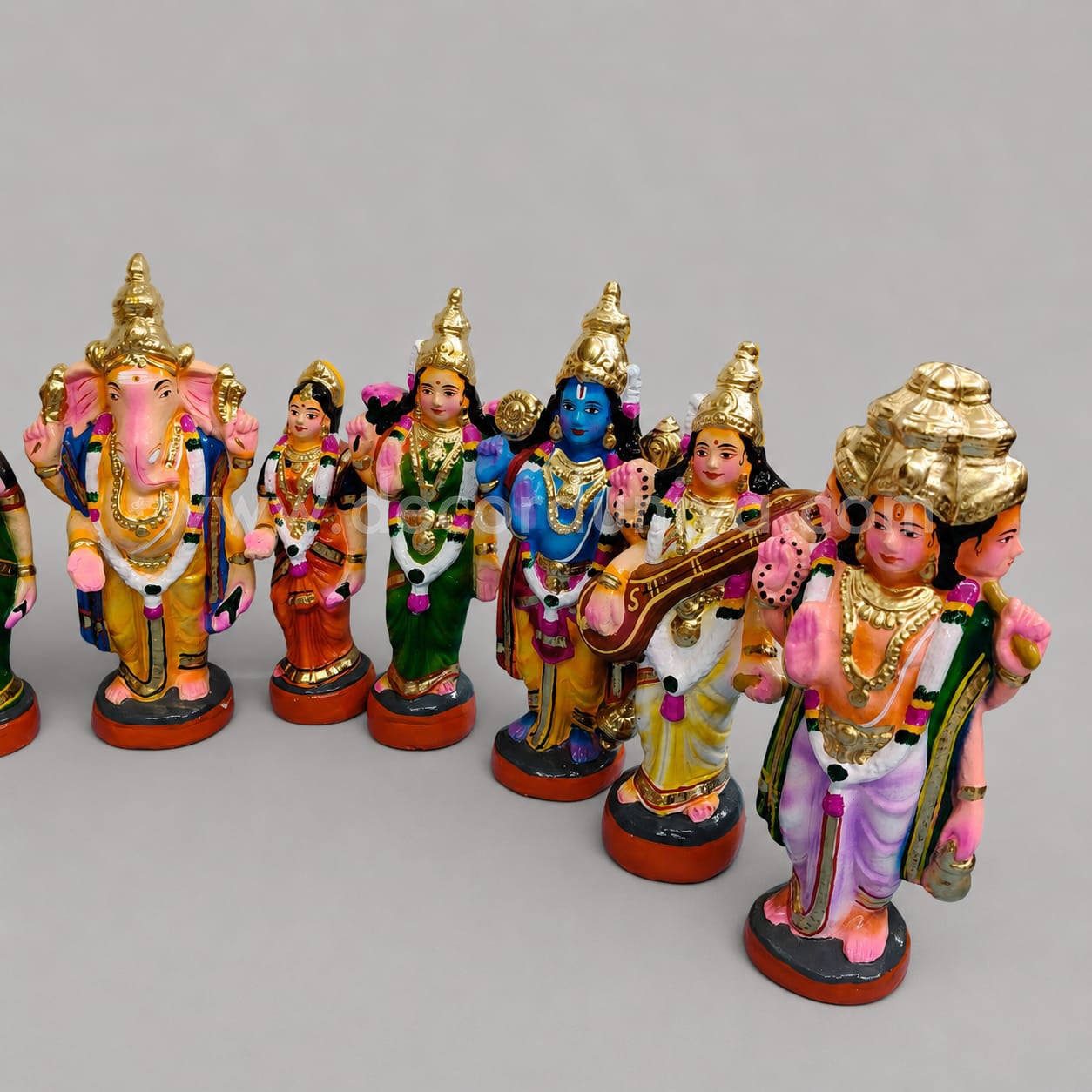 Chithi Puthi (Siddhi Buddhi) Vinayagar Kalyanam Set | Decor Duniya Golu Doll | Navaratri Golu Dolls - TK84