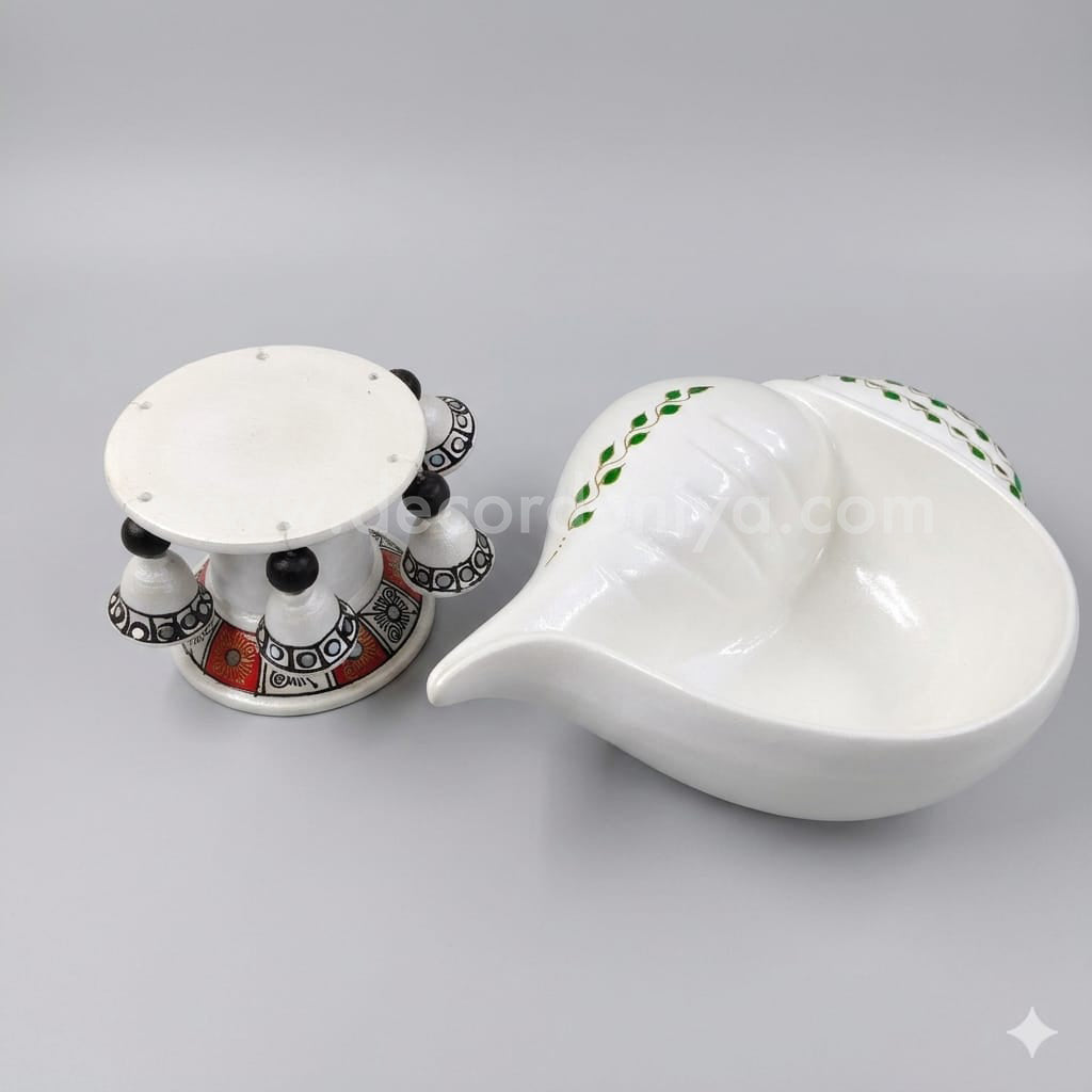 Hand Crafted Sangu Urili with Bell Stand - VP61