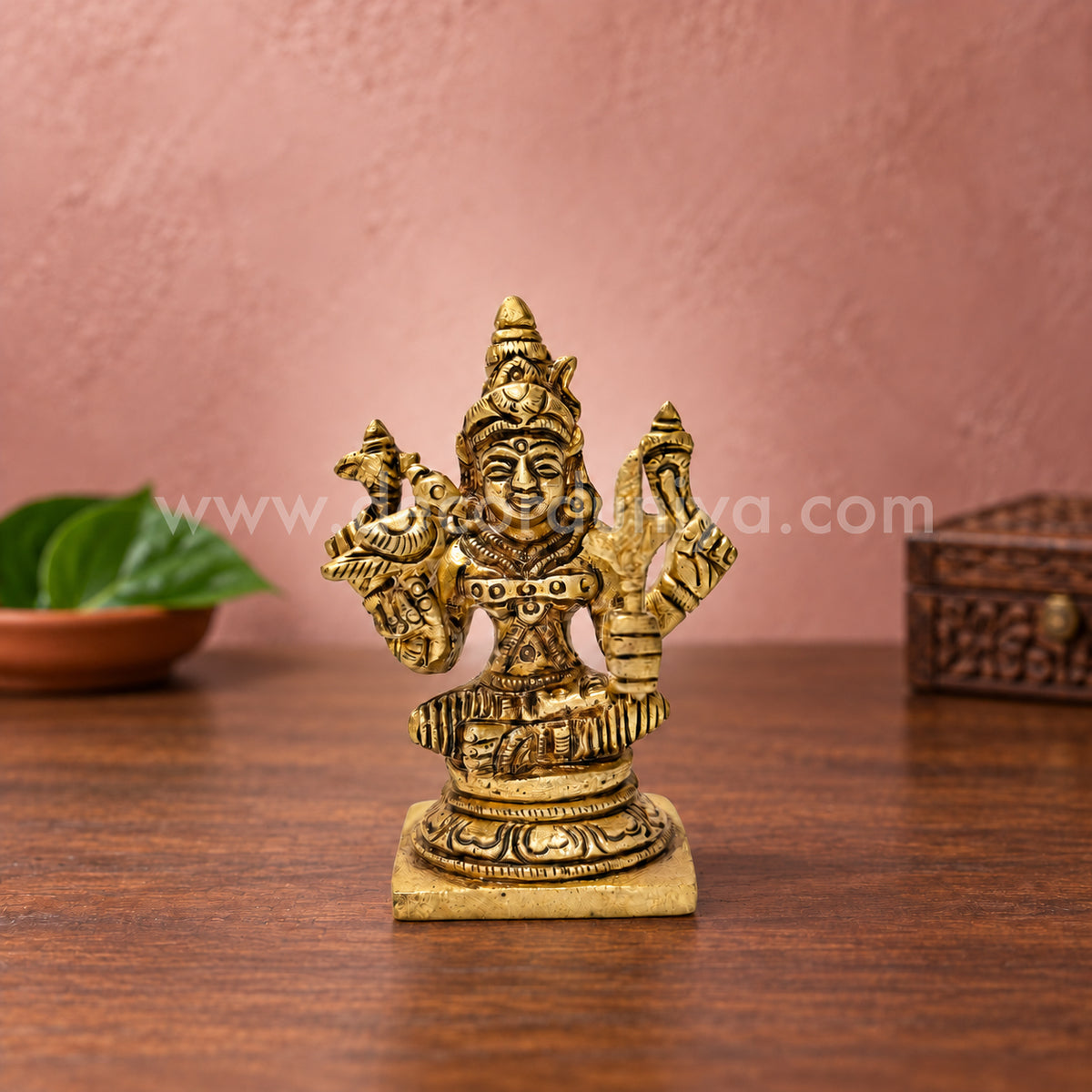 Goddess Kamakshi | Kamakshi Amman Brass Idol | Decor Duniya Brass Idols | Pooja & Home Décor – RBN08