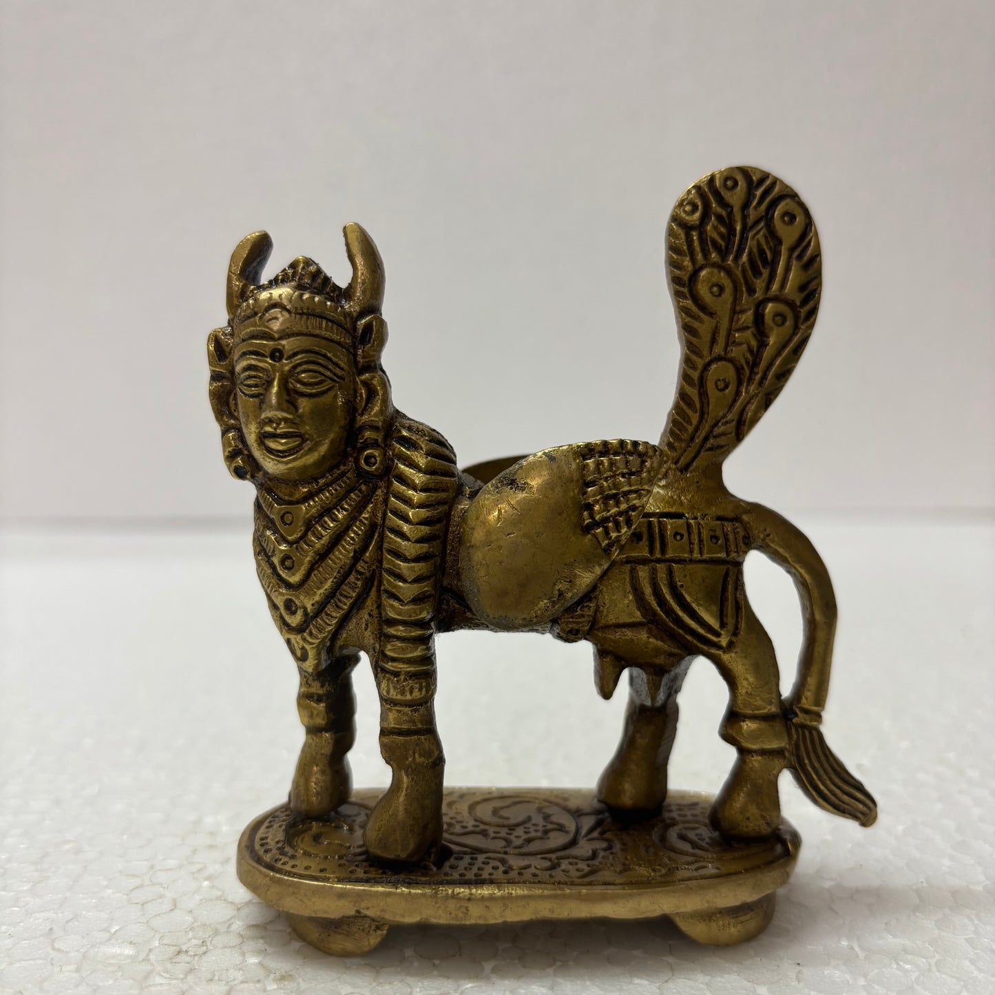 Kamadhenu | Kamadhenu Cow & Calf Brass Idol | Decor Duniya Brass Idols | Pooja & Home Décor – RBN36