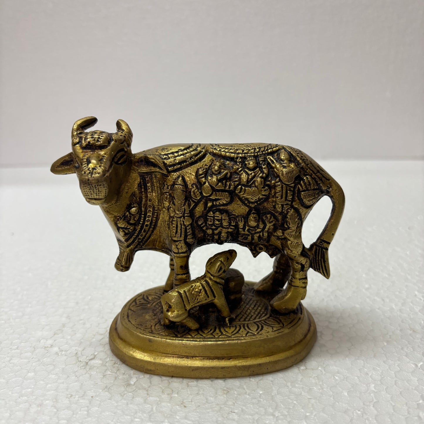 Gomatha | Kamadhenu Cow Brass Idol | Decor Duniya Brass Idols | Pooja & Home Décor – RBN65