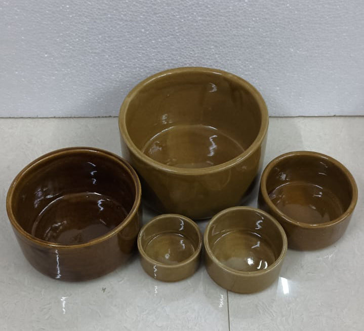 Traditional Ceramic Bowl Set, Set of 5 Pieces - TCBS1