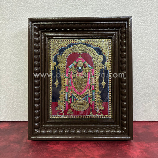Tanjore Painting | Radha Krishna | Chettinad Frame | - Flat Gold Foil  - TPM146