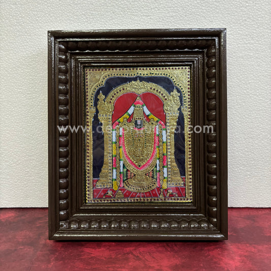 Tanjore Painting | Perumal | Chettinad Frame | - Flat Gold Foil  - TPM148