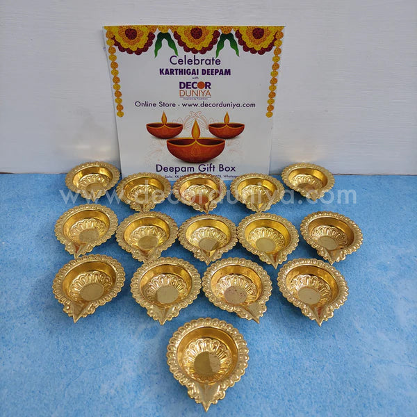 Karthigai Deepam - Vilakku Combo - Brass Diya Gift Box - VC1 - set of 27 lamps
