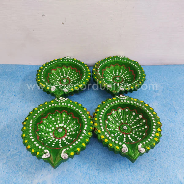 Karthigai Deepam - Vilakku Combo - Color Clay Diya Gift Box - VC3 - set of 27 lamps