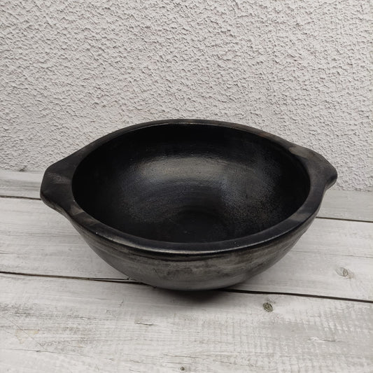 Pan Type Black Clay Pots - OCB3