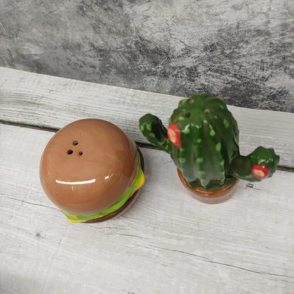 Salt and Pepper, Cactus and Burger Set - BC01