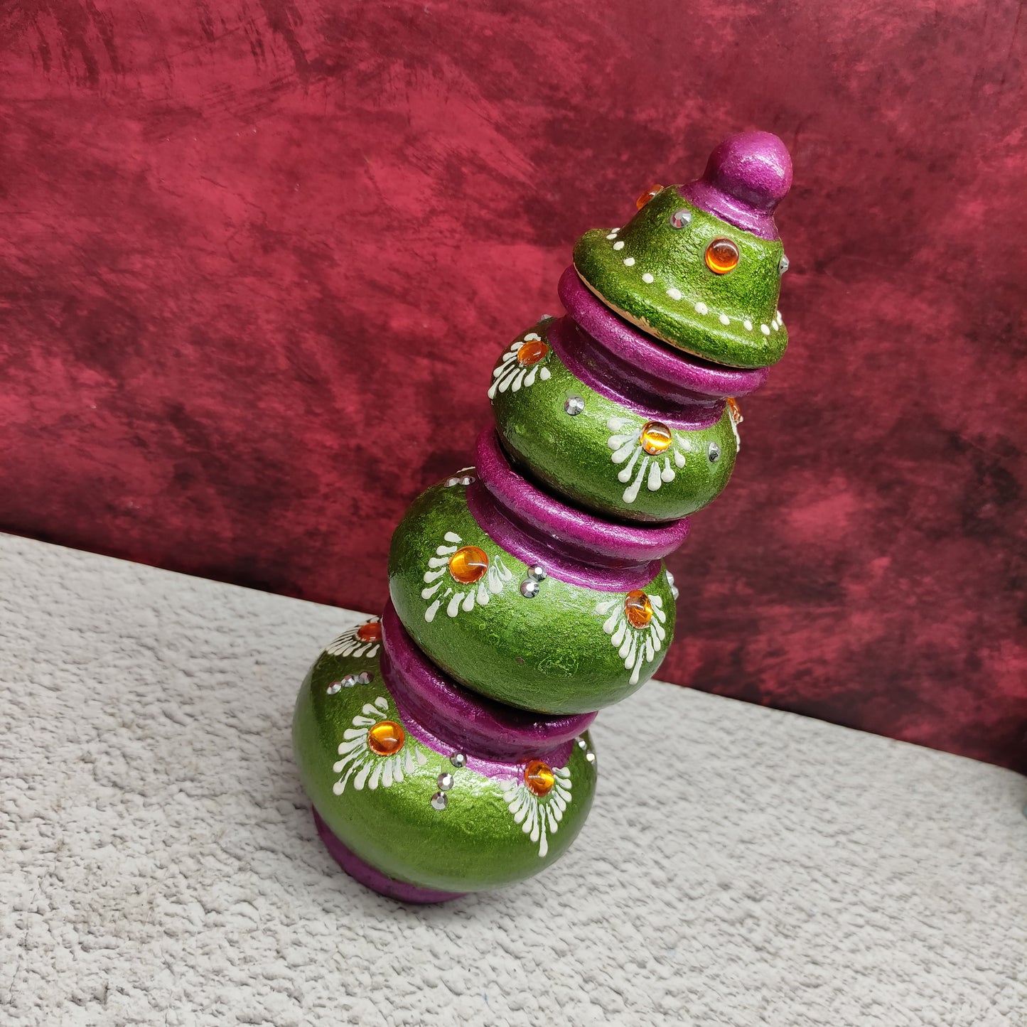Handmade Clay Akshaya Kubera Pot | Kubera Pot Brings Prosperity, Good Luck, Financial Gains - KP20