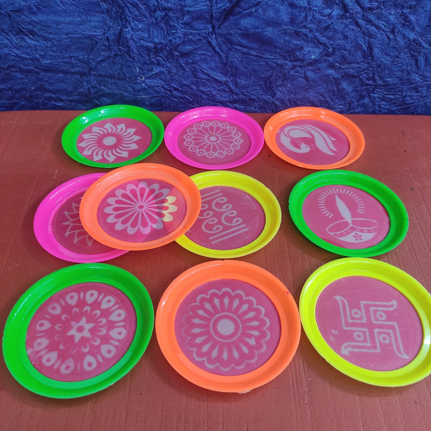 Rangoli Kolam Stencils - Set of 10 pcs - SSK4
