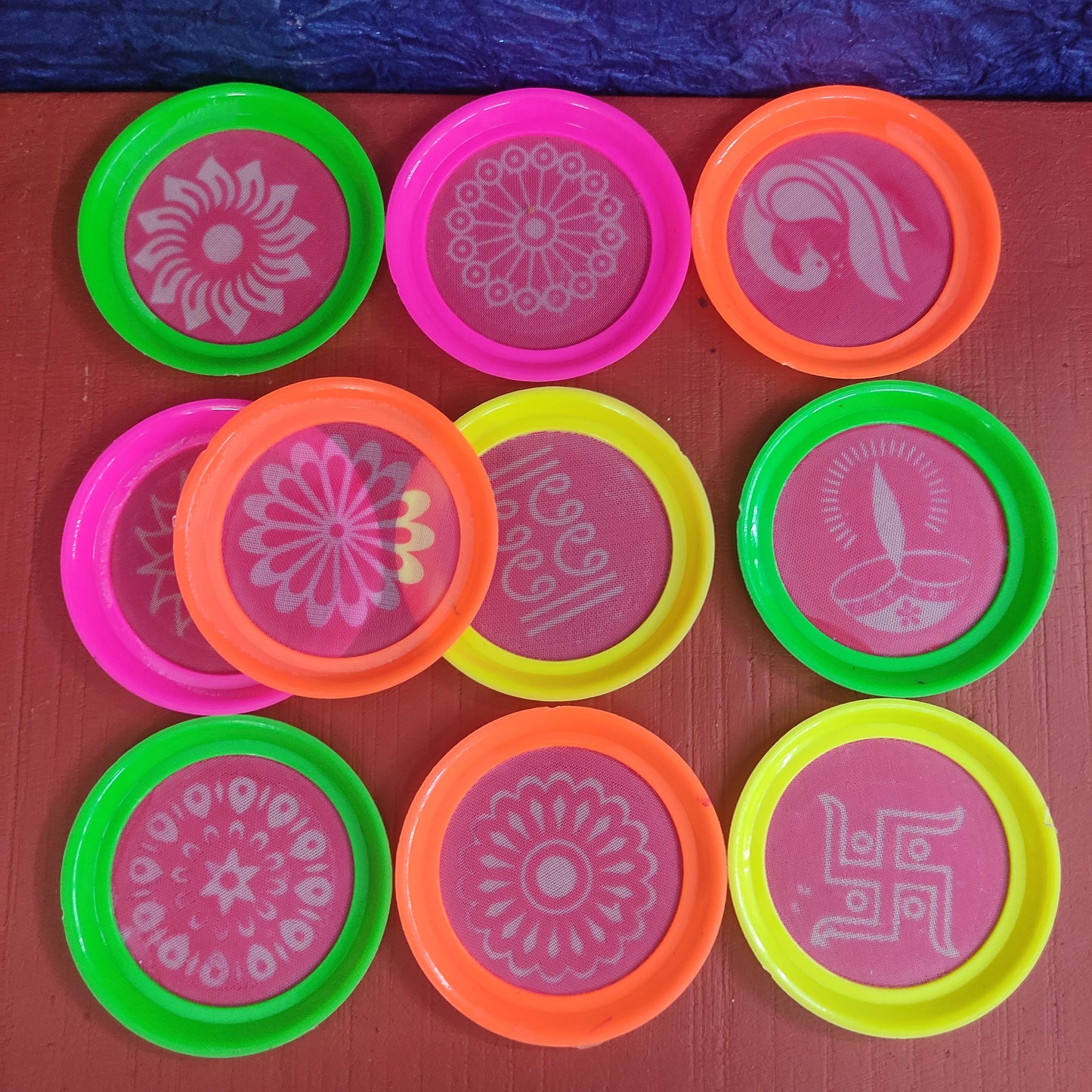 Rangoli Kolam Stencils - Set of 10 pcs - SSK4