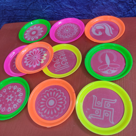 Rangoli Kolam Stencils - Set of 10 pcs - SSK4