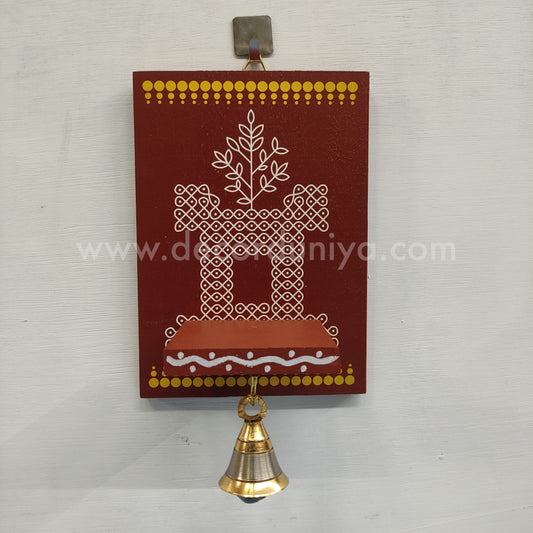 Wooden Kolam Wall Shelf, Vilakku Madam - VMN1
