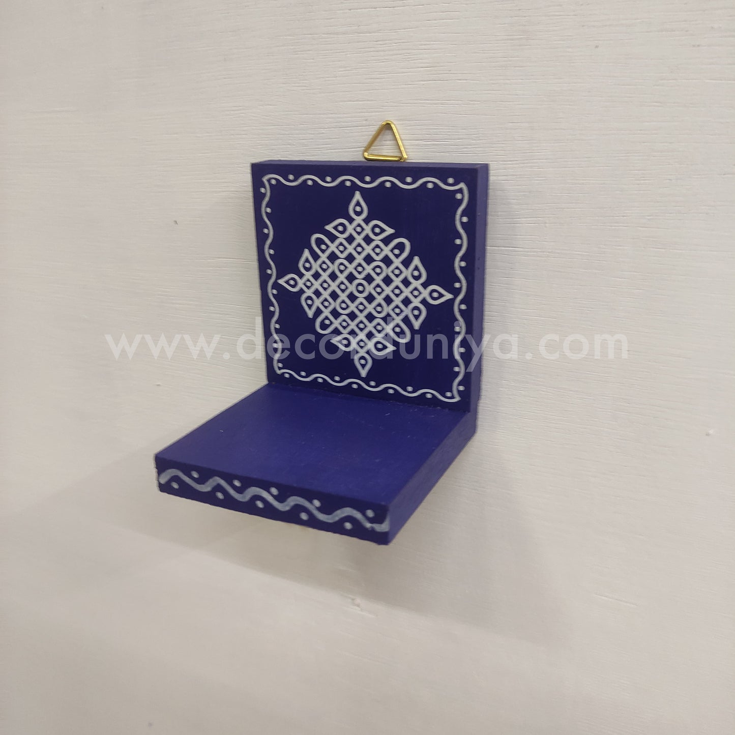 Wooden Kolam Wall Shelf | Vilakku madam - VM75