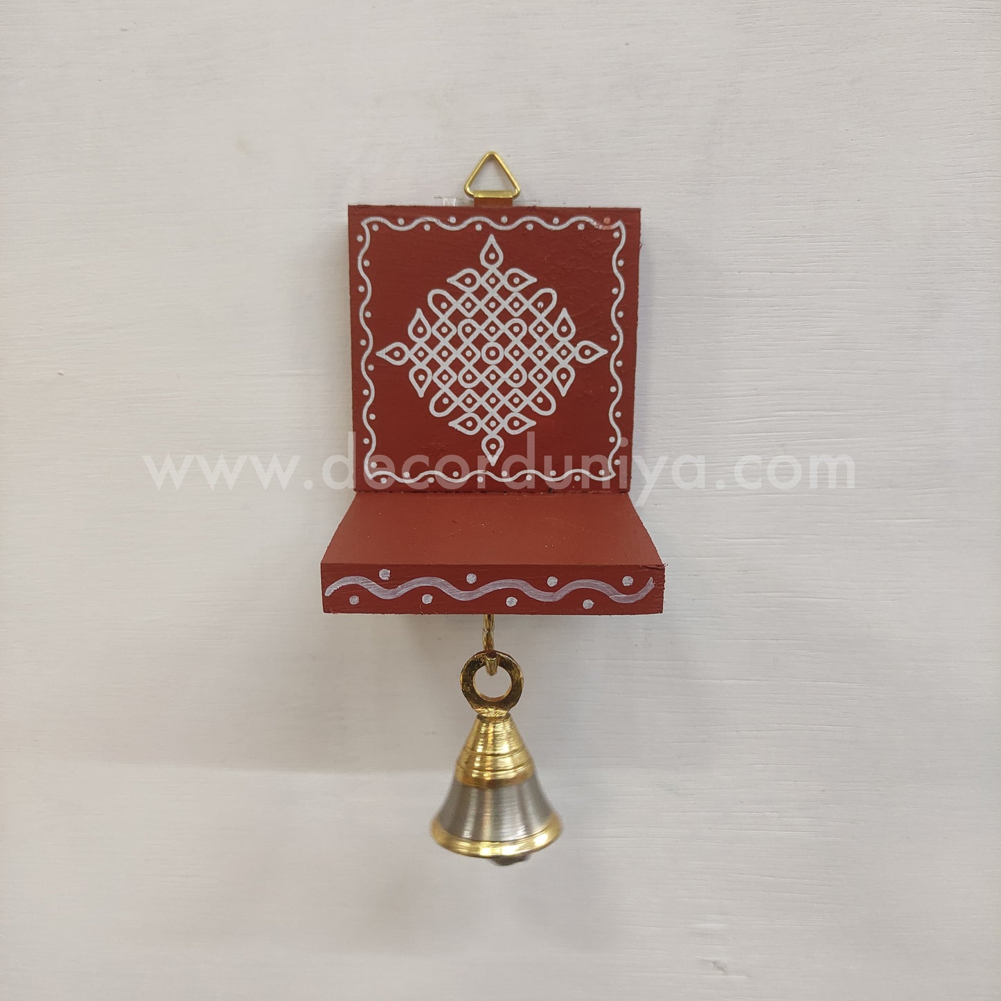 Wooden Kolam Wall Shelf | Vilakku madam - VM64