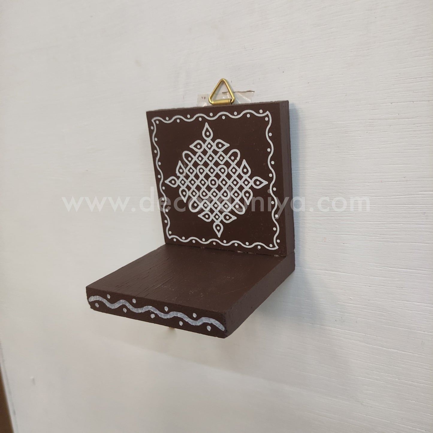 Wooden Kolam Wall Shelf | Vilakku madam - VM71