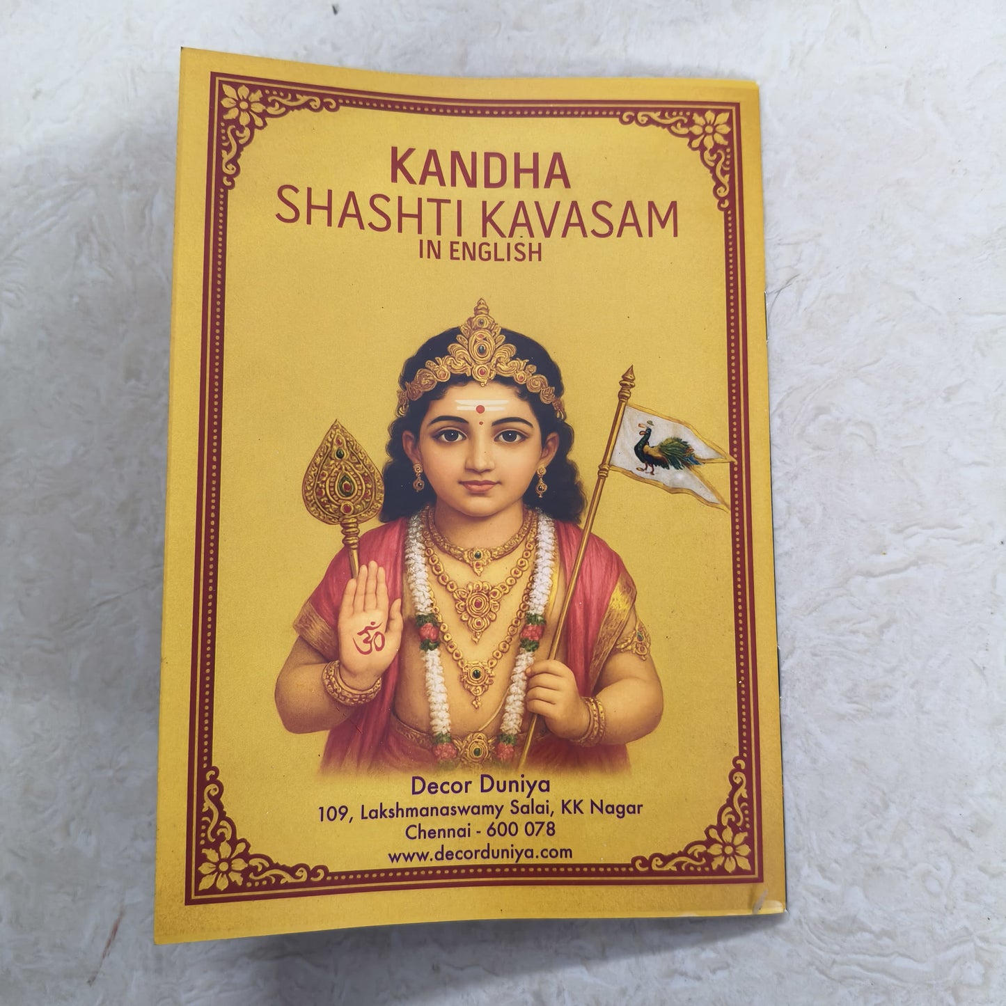 Kanda Shasti Kavasam Booklet in English Version - Devotional Hand Book- KSK3