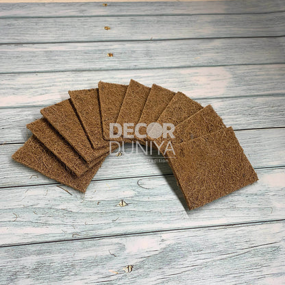 Natural Coconut Coir Dishwashing Scrub Pads (Pack of 10 Pcs) | Eco-Friendly - CS48