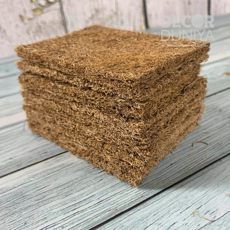 Natural Coconut Coir Dishwashing Scrub Pads (Pack of 10 Pcs) | Eco-Friendly - CS48-C
