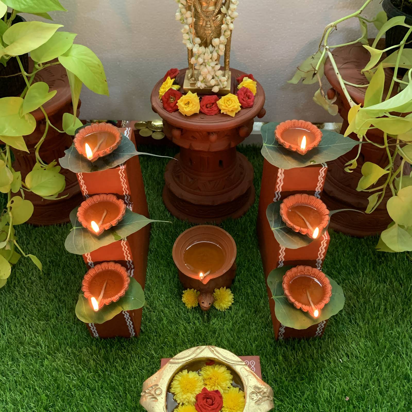 Deepavali Oil Lamp Vilakku Light Diwali Light 20LED/Deepam Light/Deepavali  Decoration/Indian Wedding Decoration/Diya Light With Controller and  Connector High Quality | Lazada